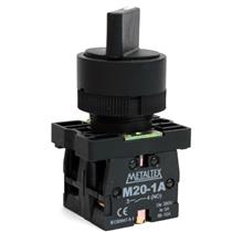 Chave Seletora 2 Posições com Retorno Metaltex P20SCR3-B-1C 29095 29095