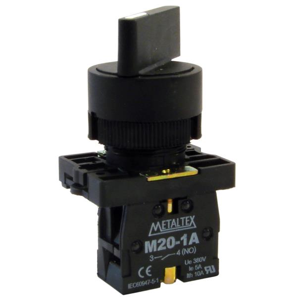 Chave Seletora 2 Posições Fixas Metaltex P20SLR2-B-1A 30592 30592