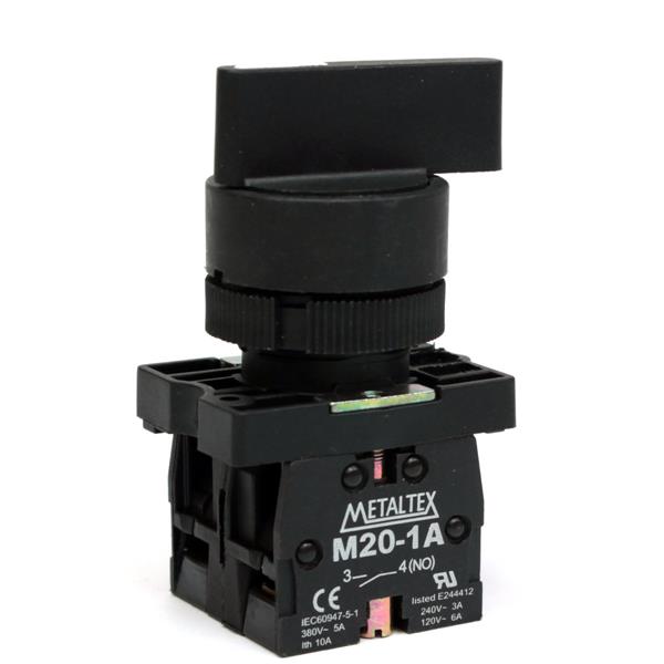 Chave Seletora 3 Posições Fixas Metaltex P20SLR4-B-2A 30593 30593