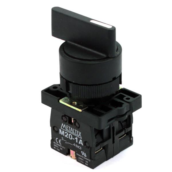 Chave Seletora 3 Posições com Retorno Metaltex P20SLR7-B-2A 30594 30594