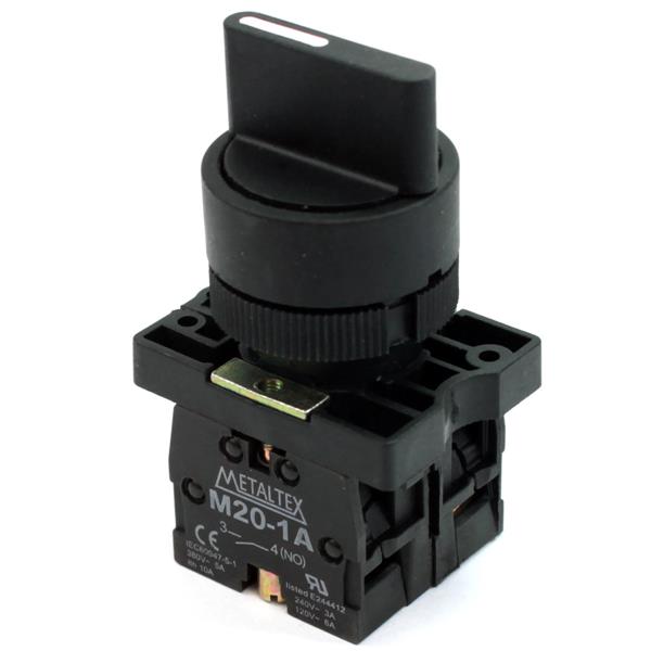 Chave Seletora 3 Posições com Retorno Metaltex P20SCR7-B-2A 30656 30656