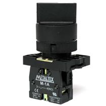 Chave Seletora 2 Posições com Retorno Metaltex P2SSR3-B-1A 30522 30522 