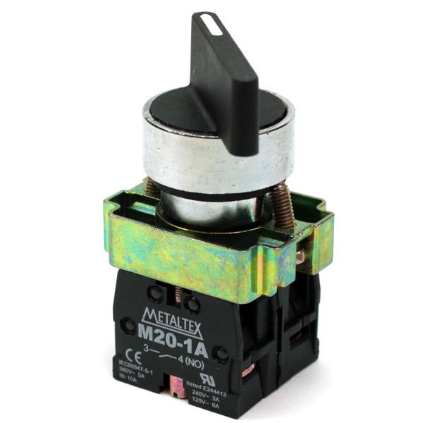 Chave Seletora 3 Posições Fixas Metaltex M20SHR4-B-2A 30577 30577