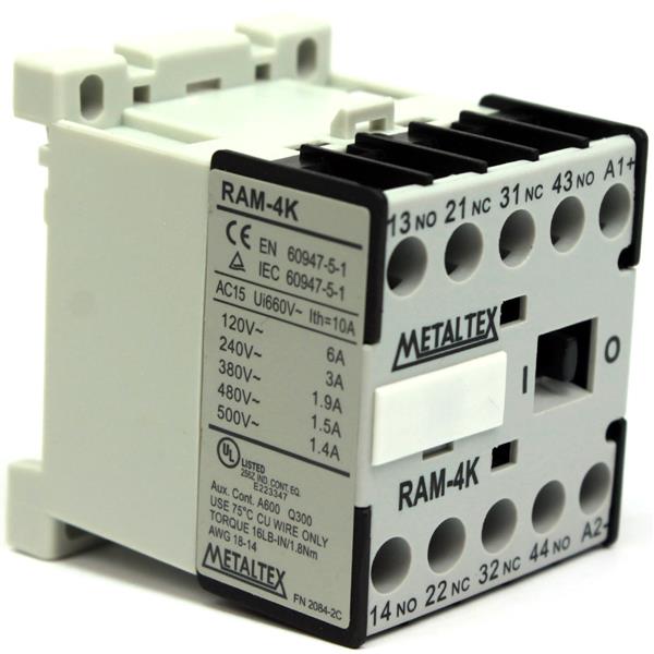 Contator Auxiliar Metaltex RAM-4H-B0-22 34065 34065