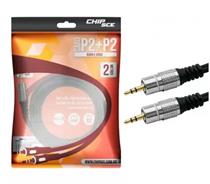 Cabo de Áudio P2+P2 2M Chip Sce 018-0722 33610 33610 