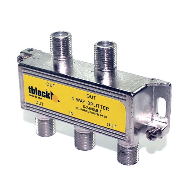 Divisor de Antena e Satélite para Cabo Coaxial 1X4 5/2400Mhz 23394 23394