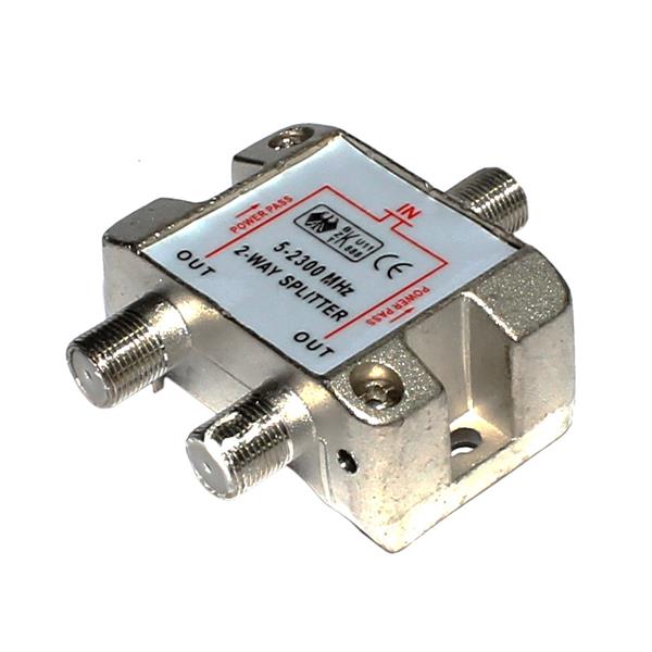 Divisor de Antena e Satélite para Cabo Coaxial 1X2 5/2300Mhz  32404 32404