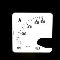 Escala Intercambiável para Amperímetro FM-72 Renz 0/500A/5A 13909 13909