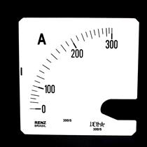 Escala Intercambiável para Amperímetro FM-96 Renz 0/300A/5A 30038 30038
