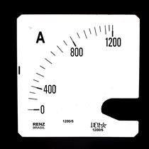 Escala Intercambiável para Amperímetro FM-96 Renz 0/1200A/5A 29456 29456 