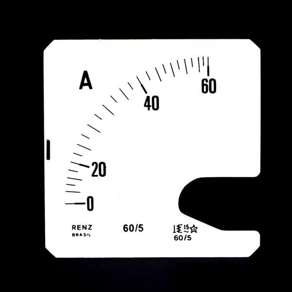 Escala Intercambiável para Amperímetro FM-72 Renz 0/60A/5A 28626 28626