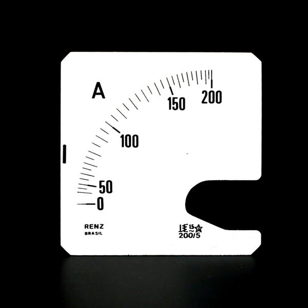Escala Intercambiável para Amperímetro FM-72 Renz 0/200A/5A 26524 26524
