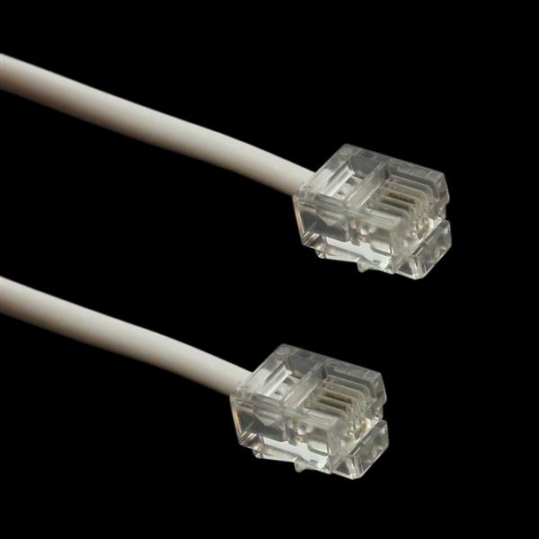 Extensão Lisa 10 metros RJ11 X RJ11 Branco 26497 26497
