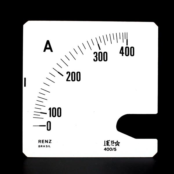Escala Intercambiável para Amperímetro FM-96 Renz 0/400A/5A 26457 26457