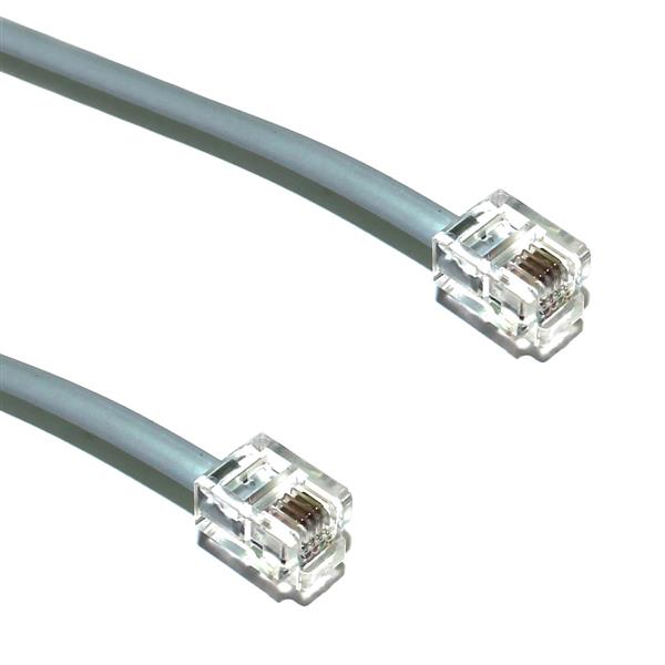 Extensão Lisa 5 metros RJ11 X RJ11  33268 33268