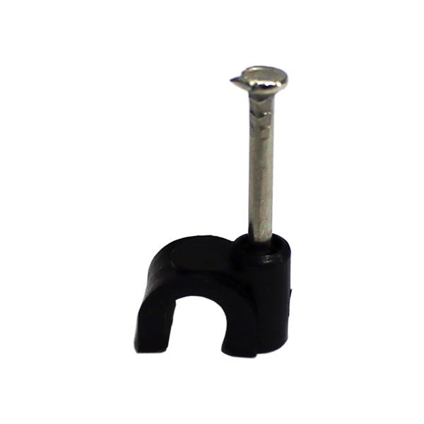 Fixador para Cabo Coaxial com Prego 3930-0 Preto 28432 28432