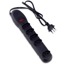 Filtro de Linha 5 Tomadas Bivolt 10A Preto Force Line 5001 28440 28440