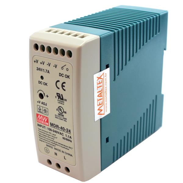 Fonte Chaveada 40W 24V Metaltex MDR-40-24 34578 34578