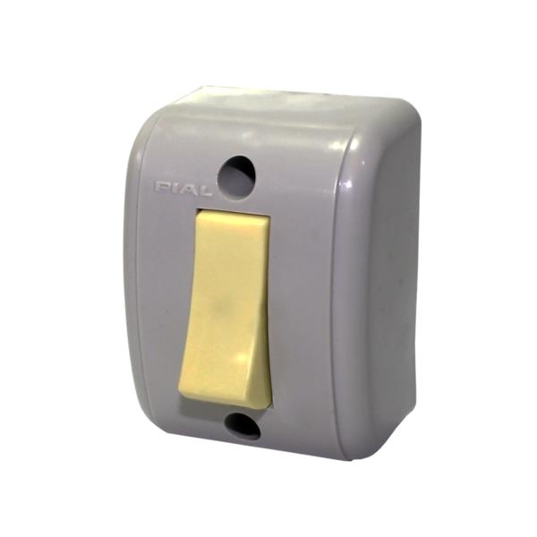 Interruptor de Tecla Sobrepor 250V Pial 1500 7076 7076