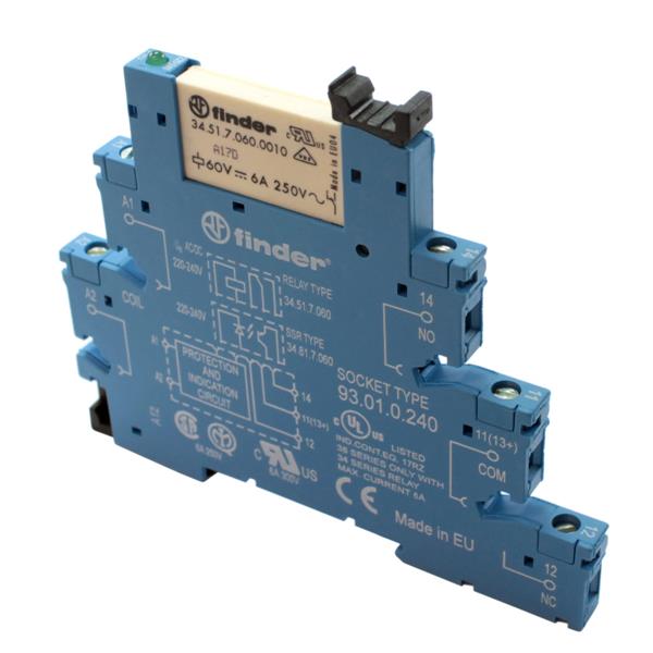 Relé Modular de Interface Finder 38.51.0.240.0060 27476 27476