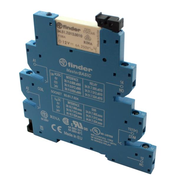 Relé Modular de Interface Finder 39.11.0.012.0060 32989 32989