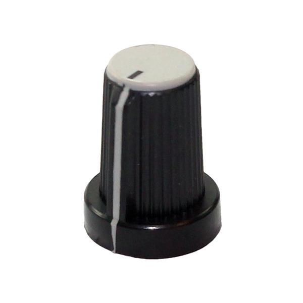 Knob Plástico Estriado Preto com Cinza AD-33 21129 21129
