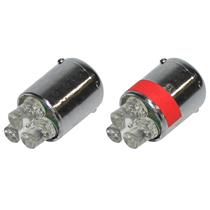 Lâmpada Led 24,0V BA15S Vermelha cartela com 2 unidades 5087 5087 