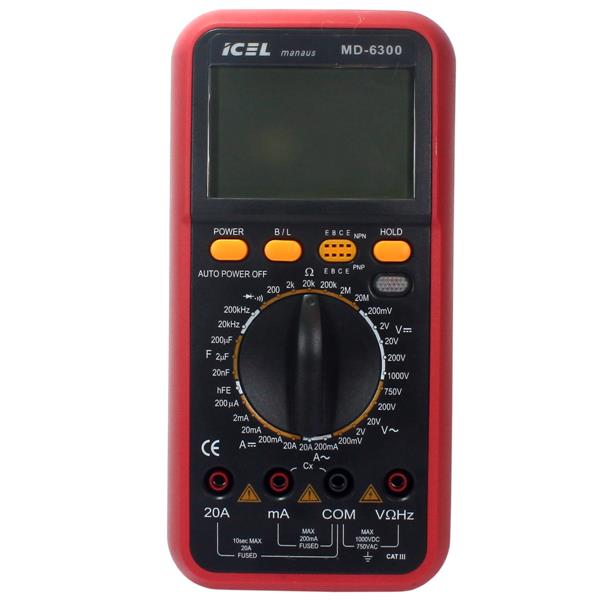 Multímetro Digital Icel MD-6300 5926 5926