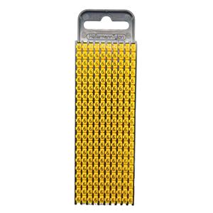 Marcador de Cabo de Encaixe 1,5 a 2,5mm Hellermann W2 Número "6" Amarelo cartela com 200 peças 33249 33249 