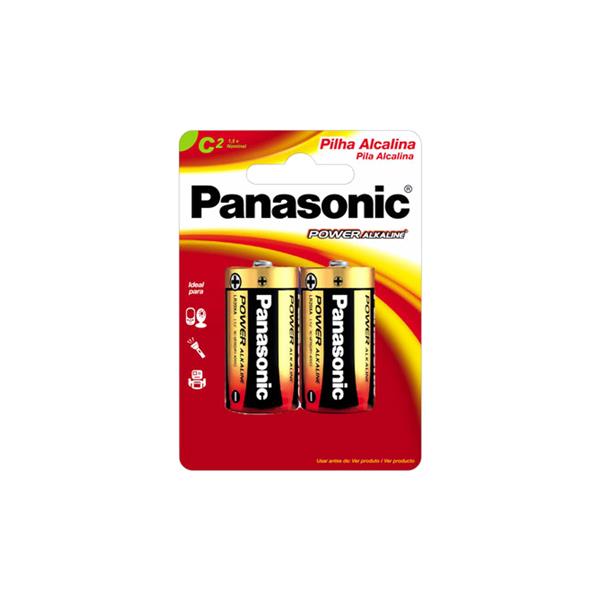 Pilha Alcalina C Panasonic LR14 cartela com 2 unidades 13541 13541