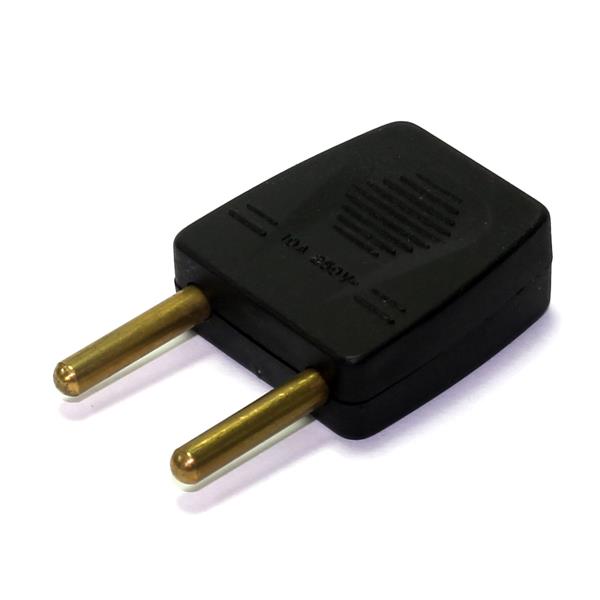 Plugue 2P 10A 250V Preto 7086 7086