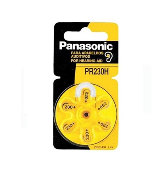Bateria Auditiva Zinc Air PR230H Panasonic 1,4V - cartela com 6 unidades 13562 13562