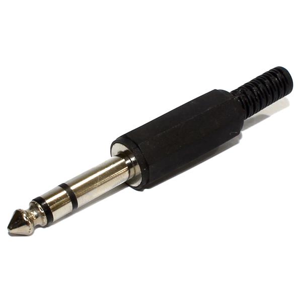 Plug P10 Stereo com Rabicho Preto 2589 2589