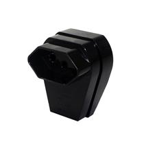 Plugue Fêmea com Prensa Cabo (2P+T) 10A 250V Preto Pezzi 1.096-2 28418 28418 