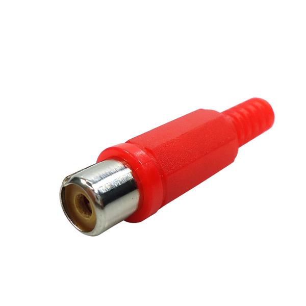 Plug RCA Fêmea Vermelho com Rabicho 30647 30647