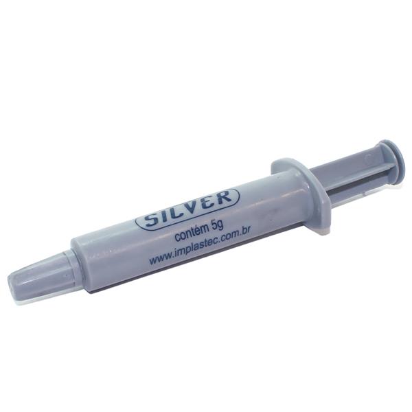 Pasta Térmica com Prata Seringa 5g Implastec IPT-Thermal Silver 30003 30003