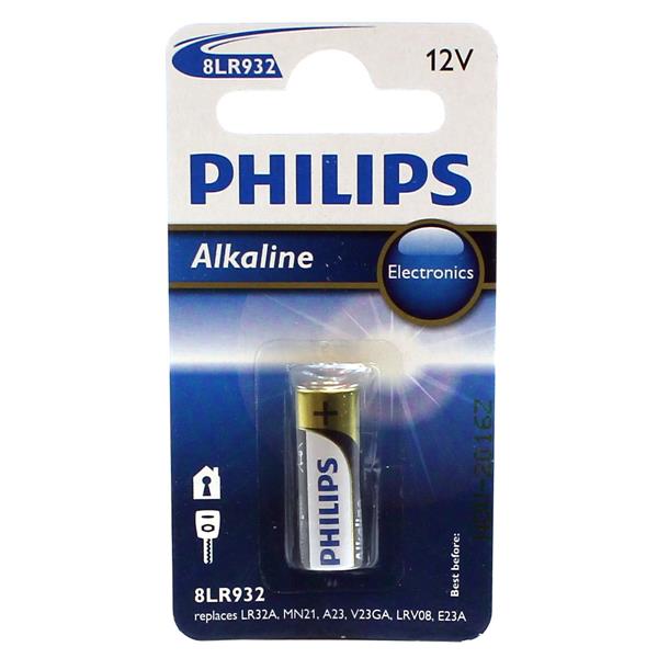 Pilha Alcalina A23 Philips 12V 8LR 932/01B 33018 33018