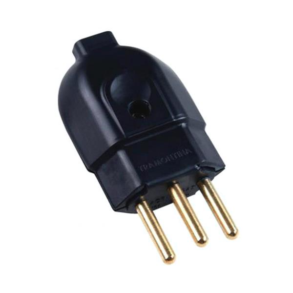 Plugue (2P+T) 10A 250V Preto Tramontina 57403/003 34588 34588