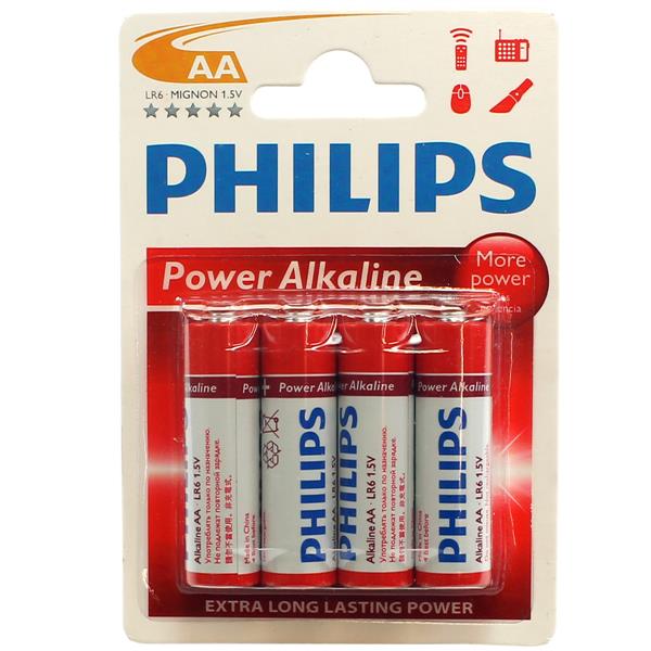 Pilha Alcalina AA Philips LR6P4B/97 cartela com 4 unidades 33013 33013