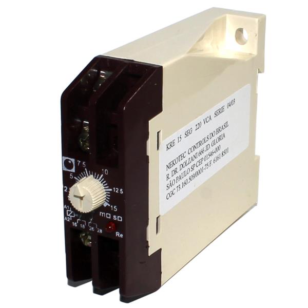 Relé de Tempo 220V Nekotec KRE-15 Segundos 1777 1777