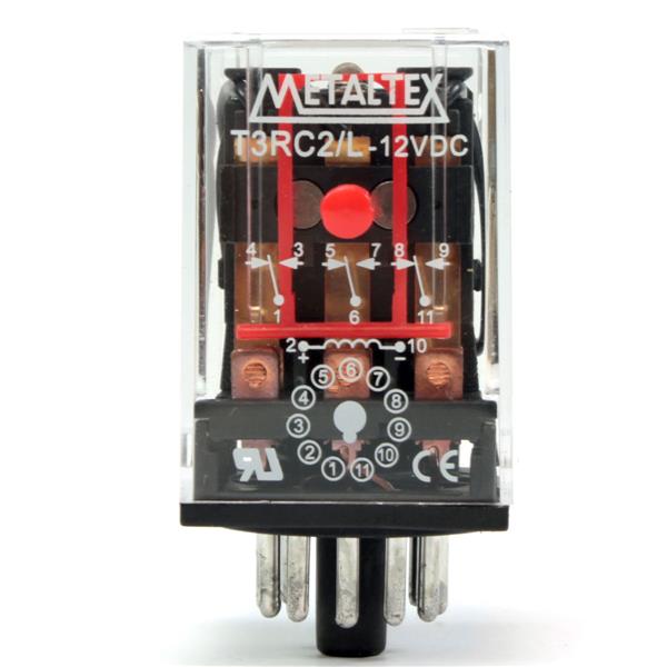 Relé de Encaixe Metaltex T3RC2/L 5623 5623
