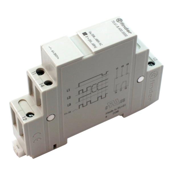 Relé de Monitoramento Trifásico Finder 70.61.8.400.0000 27447 27447