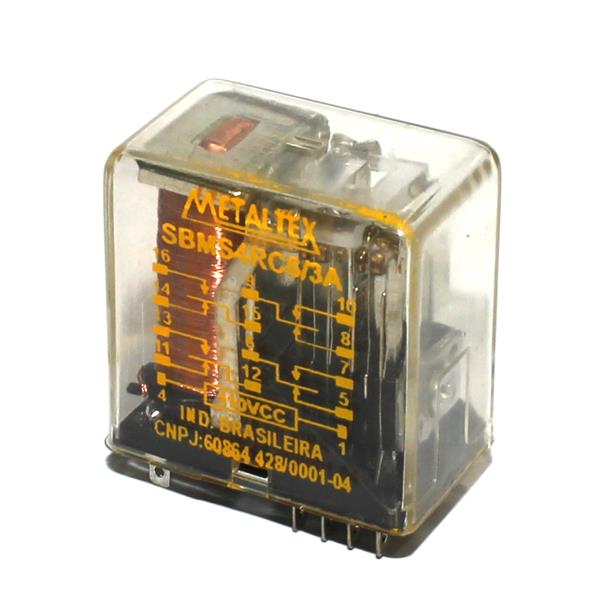 Relé Subminiatura Metaltex SBMS4RC6/3A 31174 31174