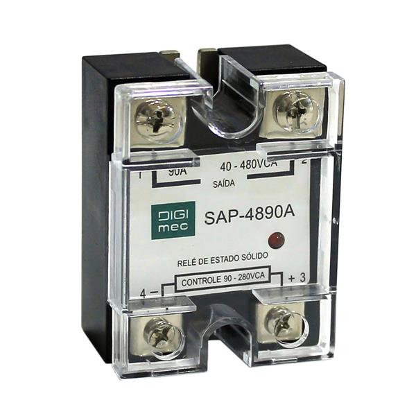 Relé de Estado Sólido 90-280VCA/480VCA 90A Digimec SAP-4890A 34294 34294