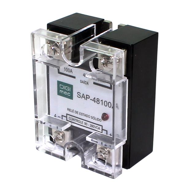 Relé de Estado Sólido 90-280VCA/480VCA 100A Digimec SAP-48100A  34566 34566