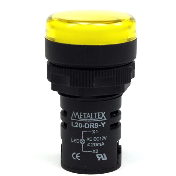 Sinaleiro LED 12V Metaltex L20-AR9-Y 29276 29276