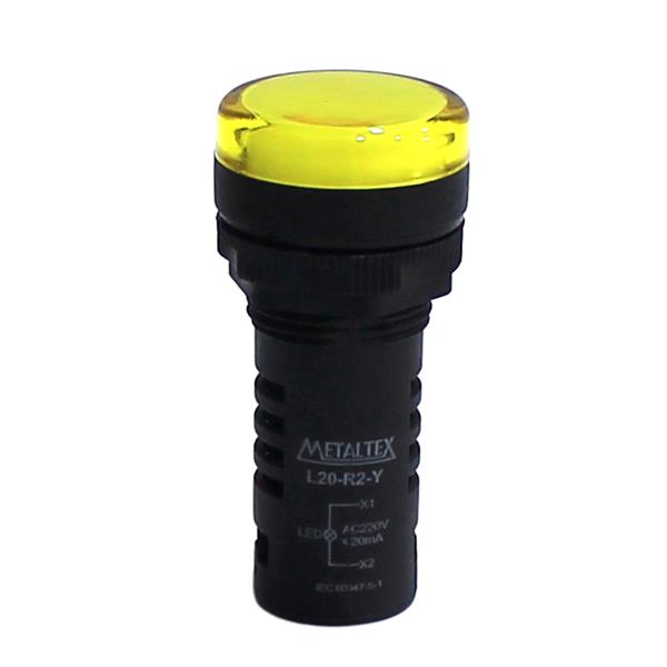 Sinaleiro LED 220V Metaltex L20-AR2-Y 30042 30042