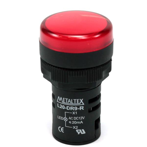 Sinaleiro LED 12V Metaltex L20-AR9-R 30599 30599