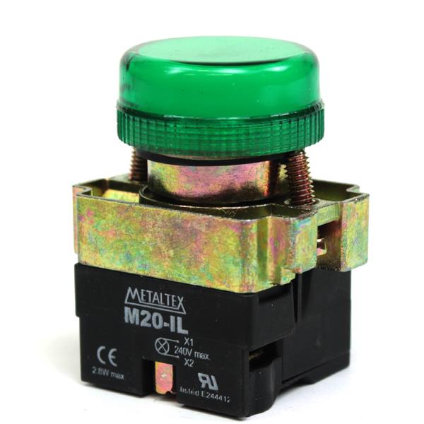 Sinaleiro LED 220V Metaltex M20PR-G 30602 30602