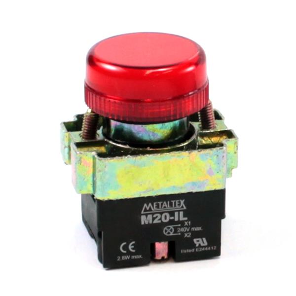 Sinaleiro LED 220V Metaltex M20PR-R 30603 30603